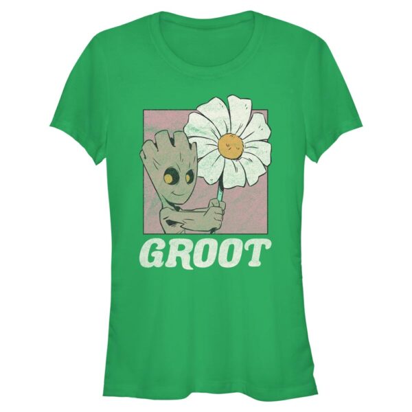 Women's Mad Engine Groot Kelly Green Guardians of the Galaxy  Graphic T-Shirt