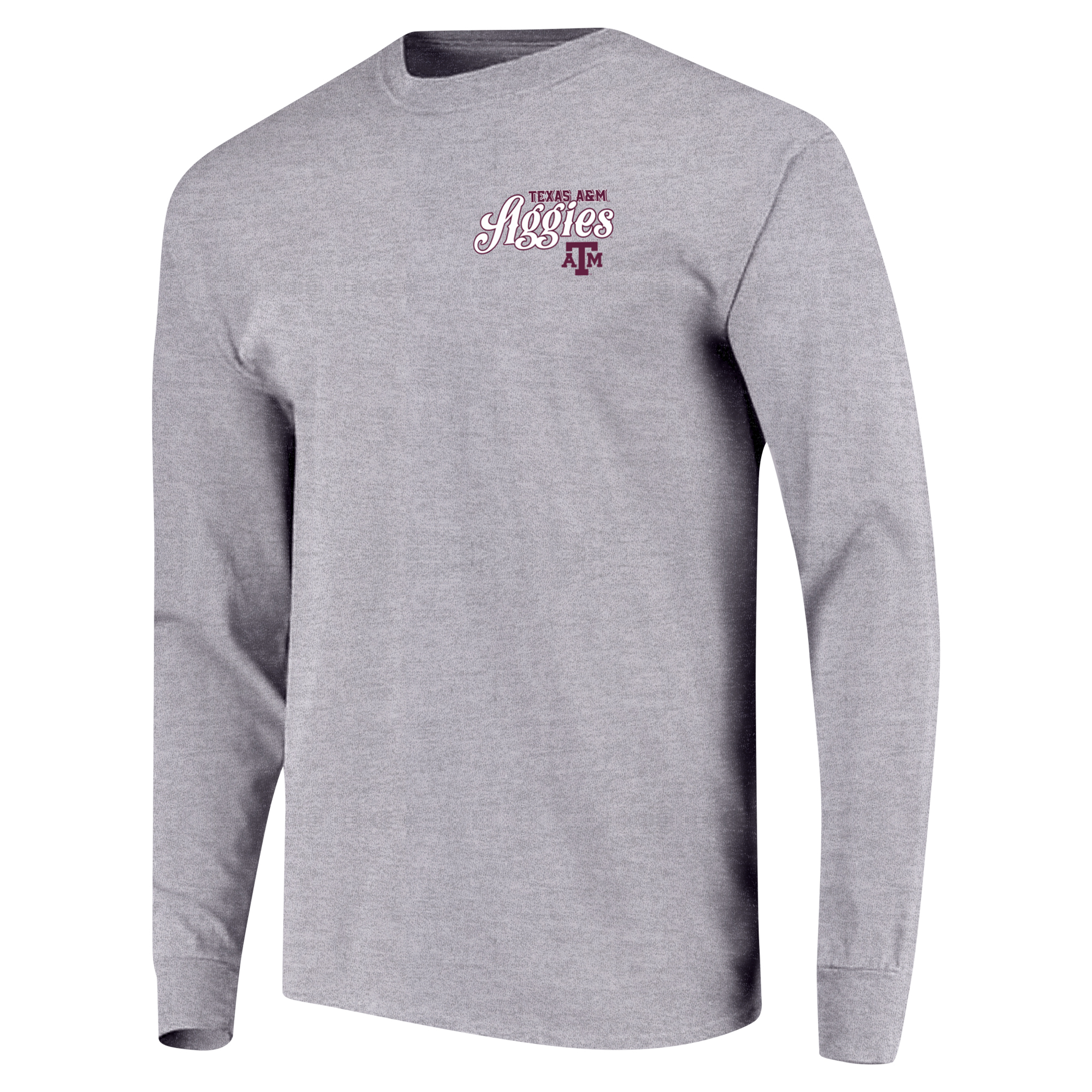 Youth Gray Texas A&M Aggies Retro Script Long Sleeve T-Shirt - Image 6