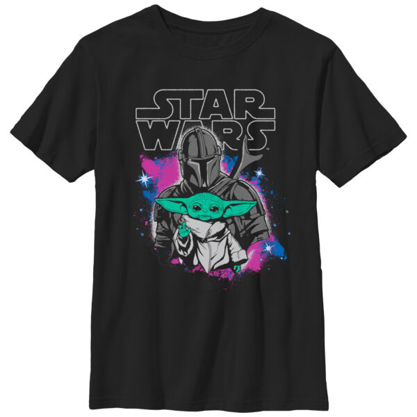 Youth Mad Engine  Black The Mandalorian Mando & Son Graphic T-Shirt