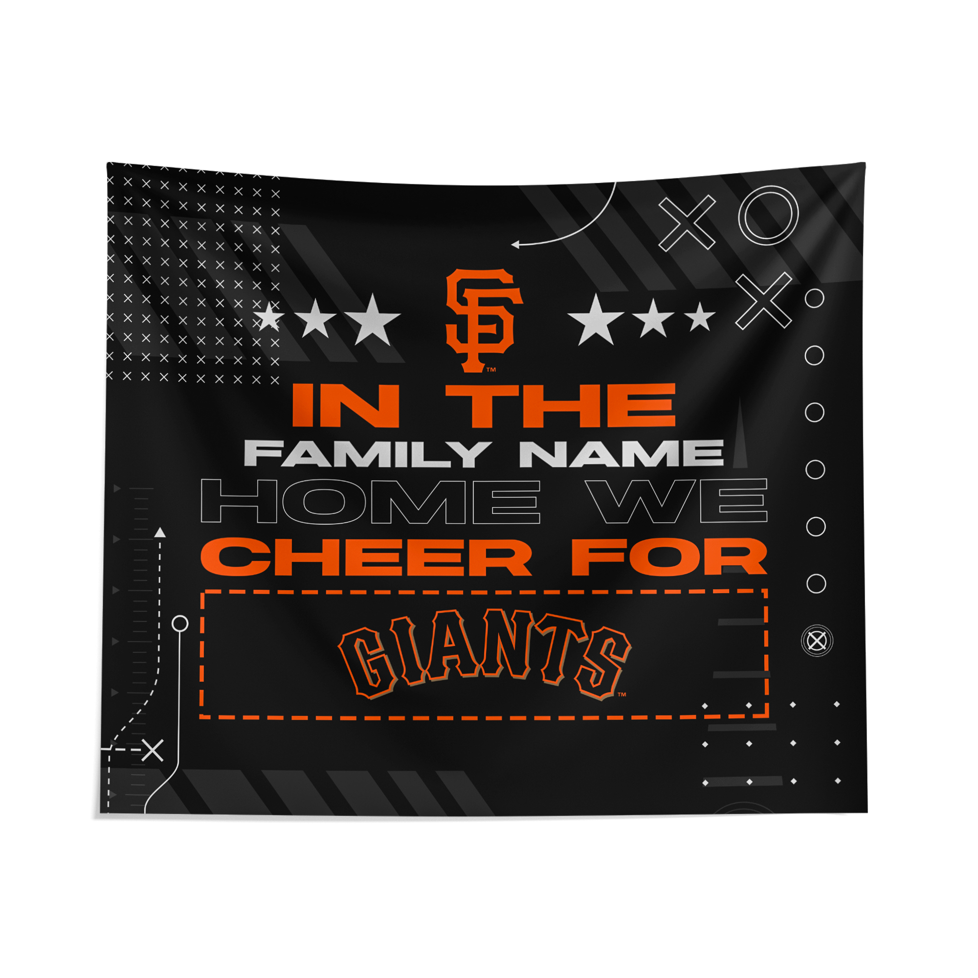 Pegasus San Francisco Giants 51" x 60" We Cheer For Personalized Wall Tapestry