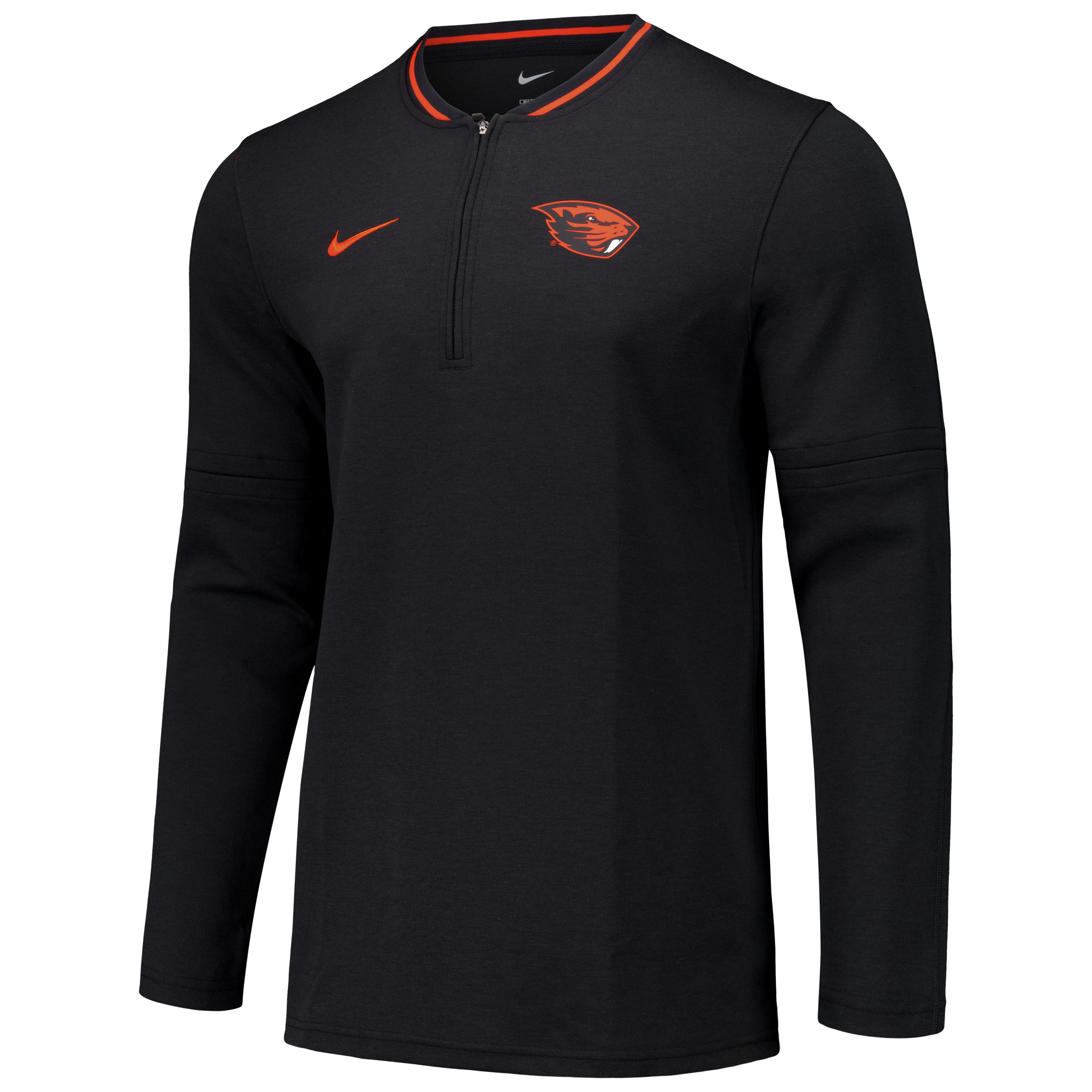 Men's Nike Black Oregon State Beavers Coaches Quarter-Zip Jacket - Image 3