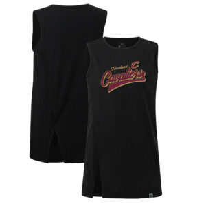 Women's Levelwear Black Cleveland Cavaliers Influx Retro Tank Top