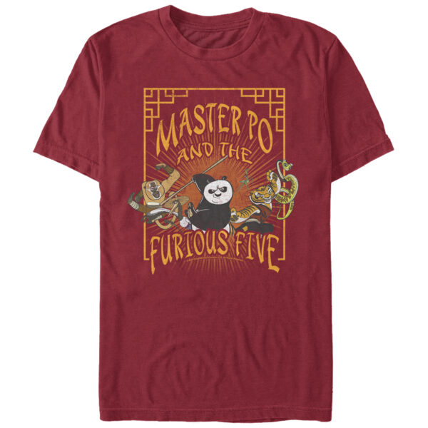 Men's Mad Engine Cardinal Kung Fu Panda Group Graphic T-Shirt