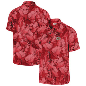 Men's Tommy Bahama Red Kansas City Chiefs Big & Tall Coast Nuevo Fronds IslandZone Button-Up Shirt