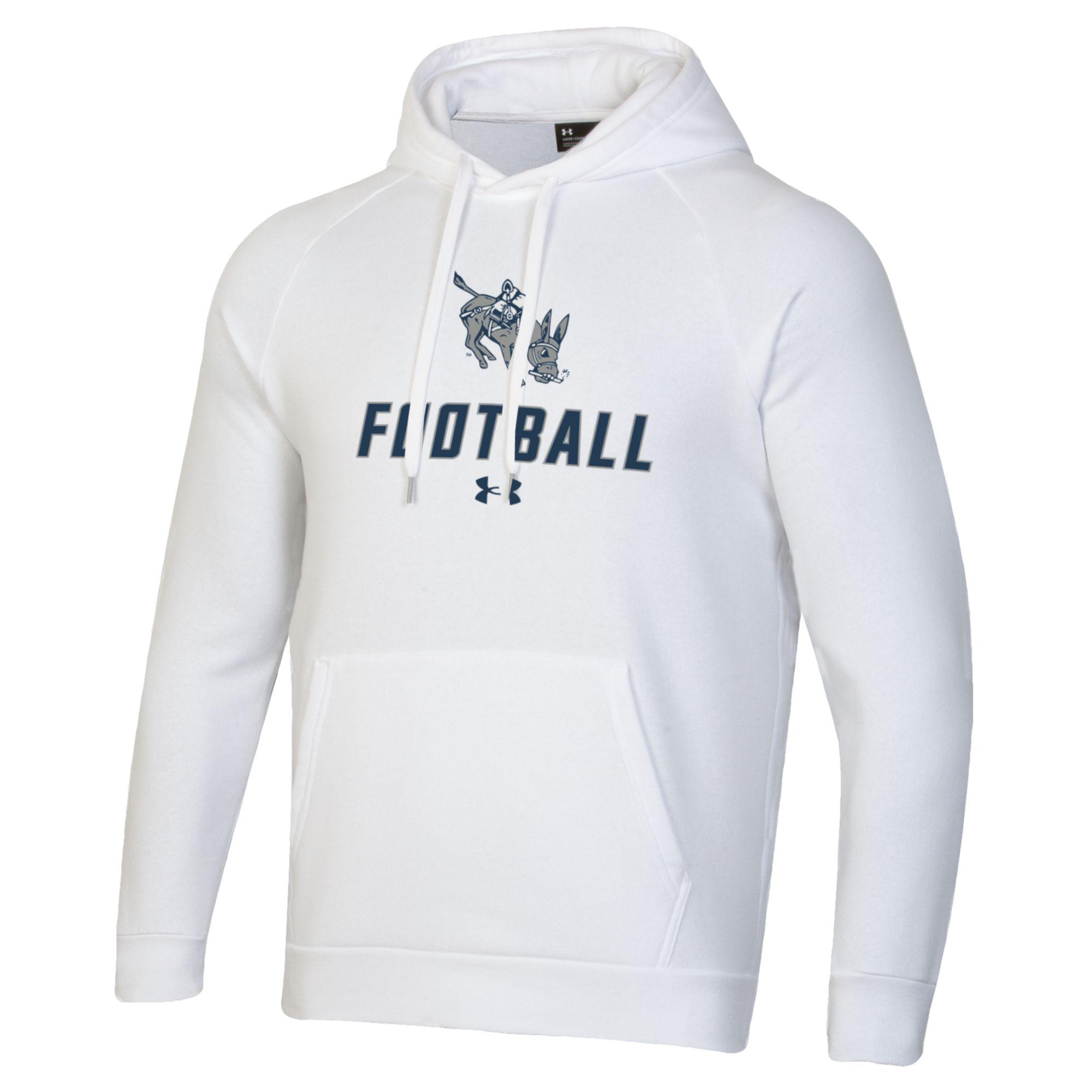 Men's Under Armour White Colorado School of Mines Orediggers Football Rival Fleece Pullover Hoodie - Image 6