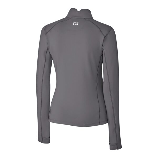 Women's Cutter & Buck Gray Tampa Bay Buccaneers Traverse Stretch DryTec Quarter-Zip Top - Image 4