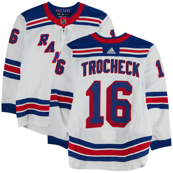 Vincent Trocheck New York Rangers Game-Used #16 White adidas Jersey Worn During the Eastern Conference Finals of the 2024 Stanley Cup Playoffs vs. Florida Panthers - Image 5