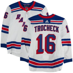 Vincent Trocheck New York Rangers Game-Used #16 White adidas Jersey Worn During the Eastern Conference Finals of the 2024 Stanley Cup Playoffs vs. Florida Panthers