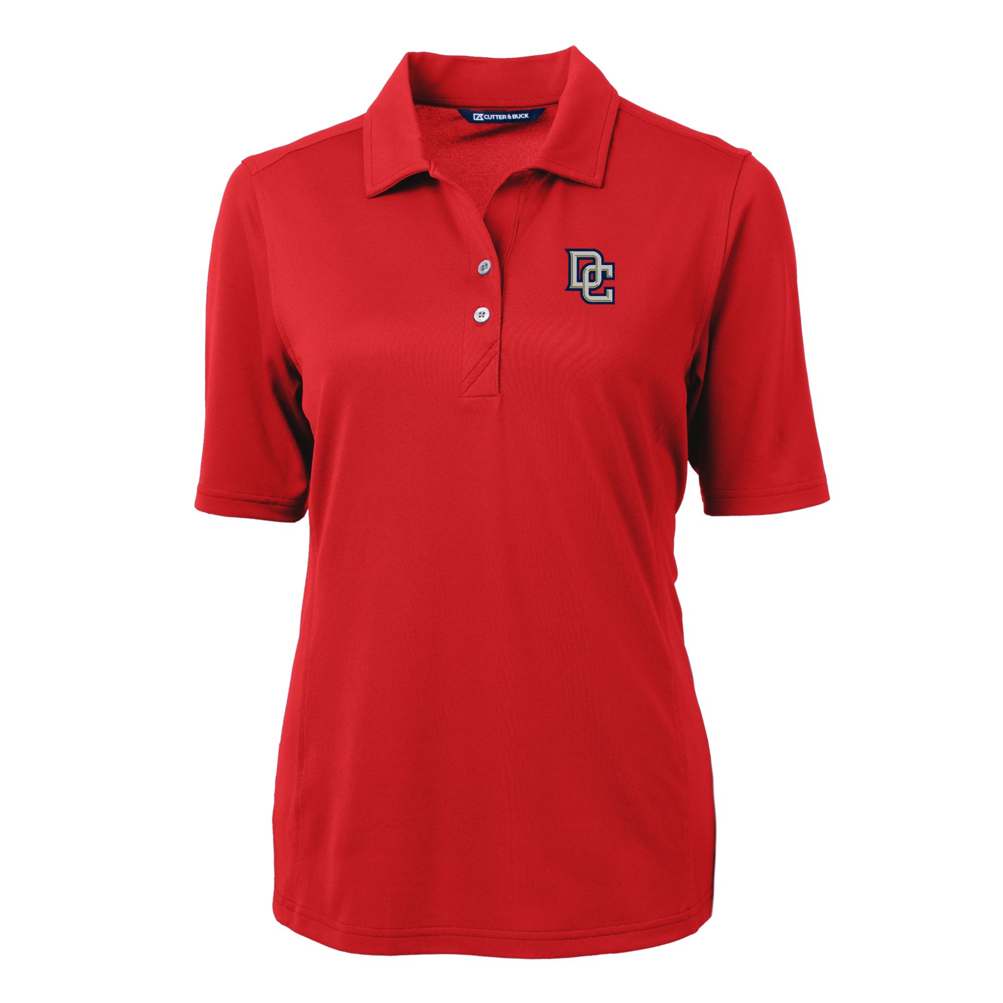 Women's Cutter & Buck Red Washington Nationals DryTec Virtue Eco Pique Recycled Polo - Image 3