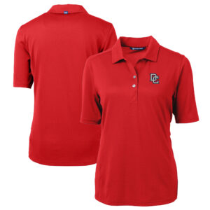 Women's Cutter & Buck  Red Washington Nationals DryTec Virtue Eco Pique Recycled Polo