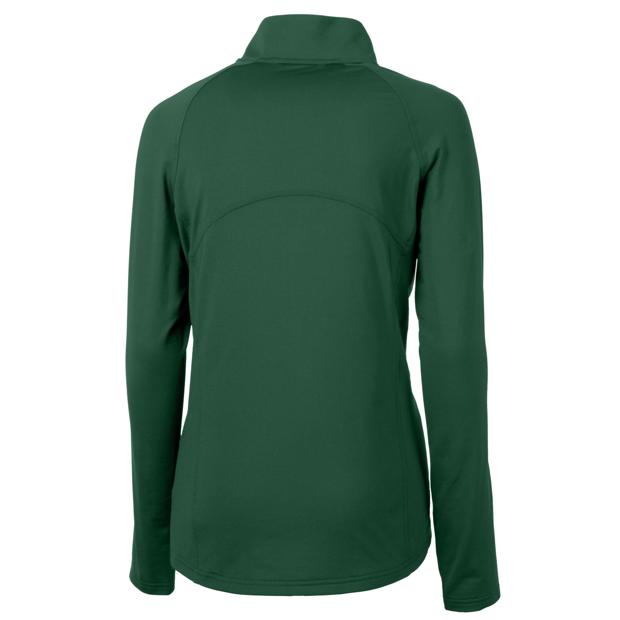Women's Cutter & Buck Hunter Green New York Jets Helmet DryTec Adapt Eco Knit Stretch Recycled Raglan Half-Zip Top - Image 7