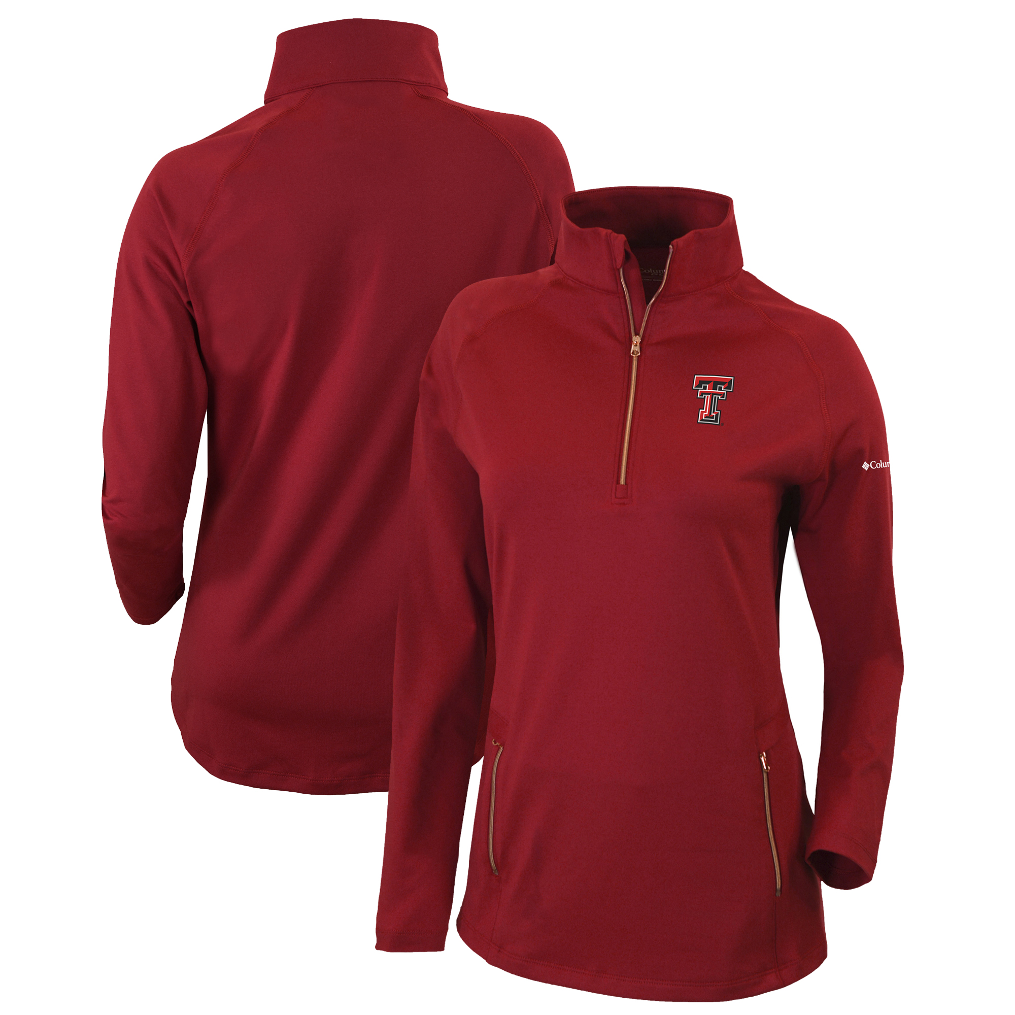 Women's Columbia Red Texas Tech Red Raiders Outward Nine Omni-Wick Quarter-Zip Jacket - Image 5