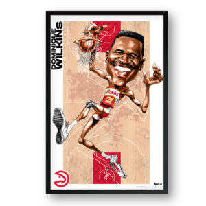 Dominique Wilkins Atlanta Hawks Framed 14" x 20" Player Caricature Art