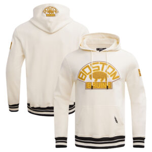 Men's Pro Standard Cream Boston Bruins Retro Classic Fleece Pullover Hoodie
