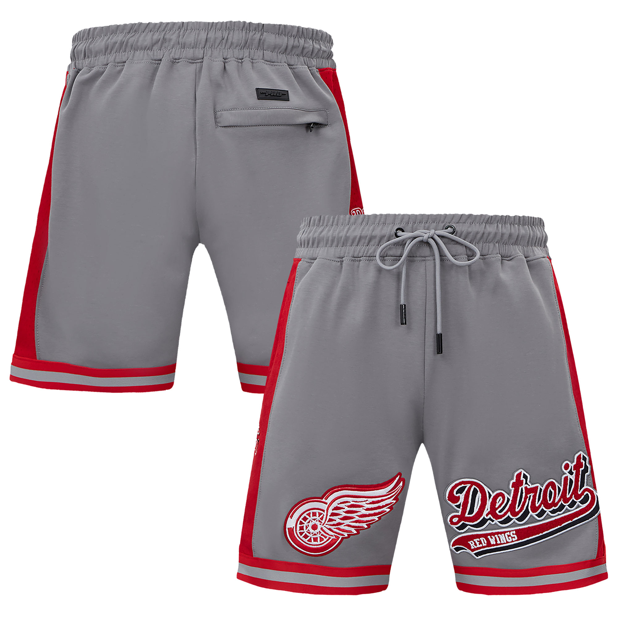 Men's Pro Standard Gray Detroit Red Wings Script Tail 2.0 Shorts