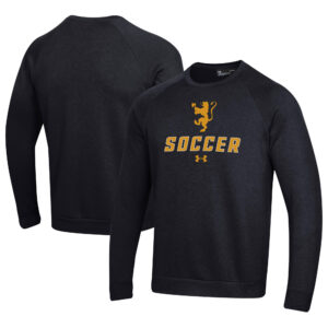 Men's Under Armour Black St. Olaf Oles Soccer Rival Fleece Raglan Pullover Sweatshirt