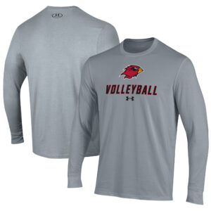 Men's Under Armour Gray Lamar Cardinals Volleyball Performance Long Sleeve T-Shirt
