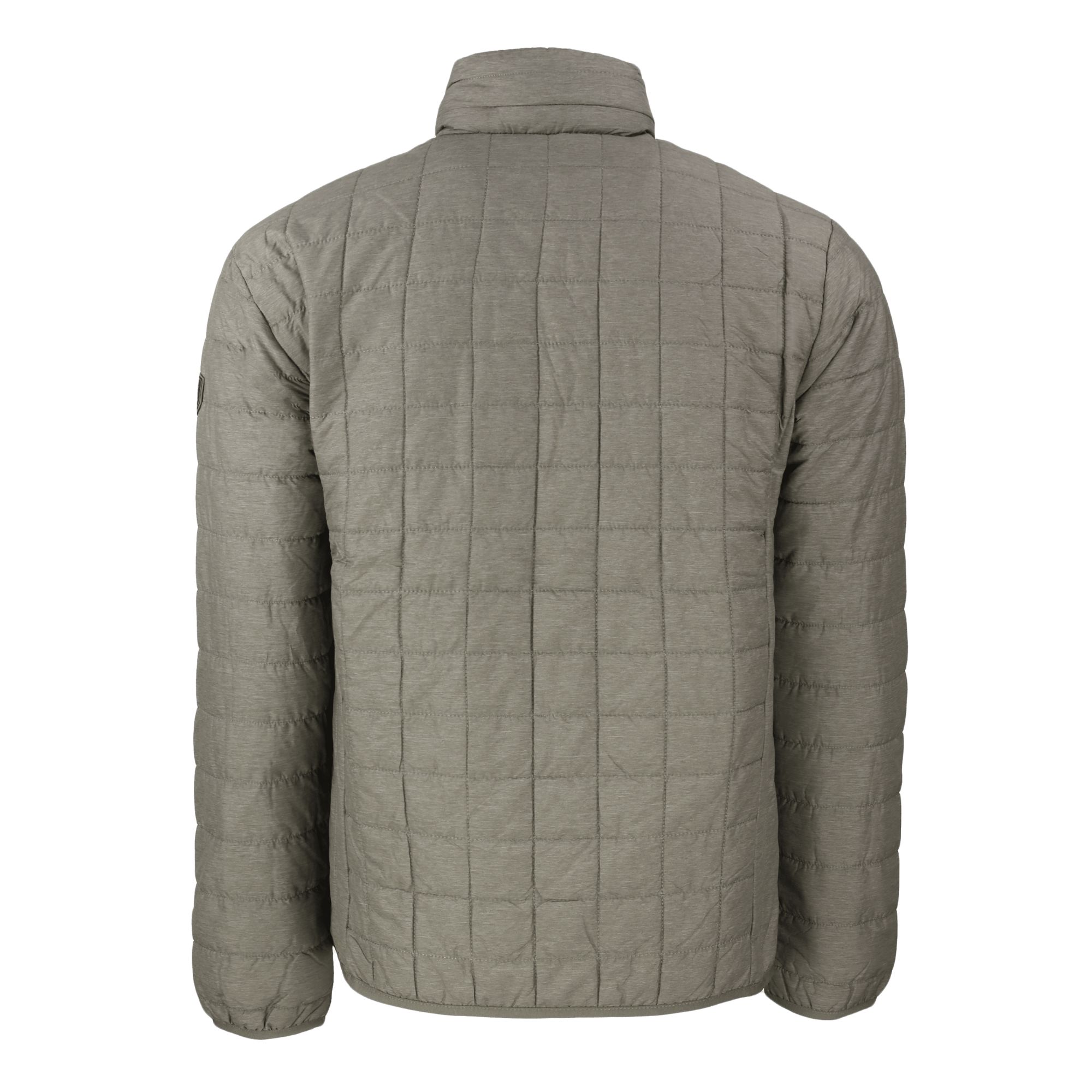 Men's Cutter & Buck Pewter Detroit Tigers Rainier PrimaLoft® Eco Insulated Full-Zip Hoodie Puffer Jacket - Image 7
