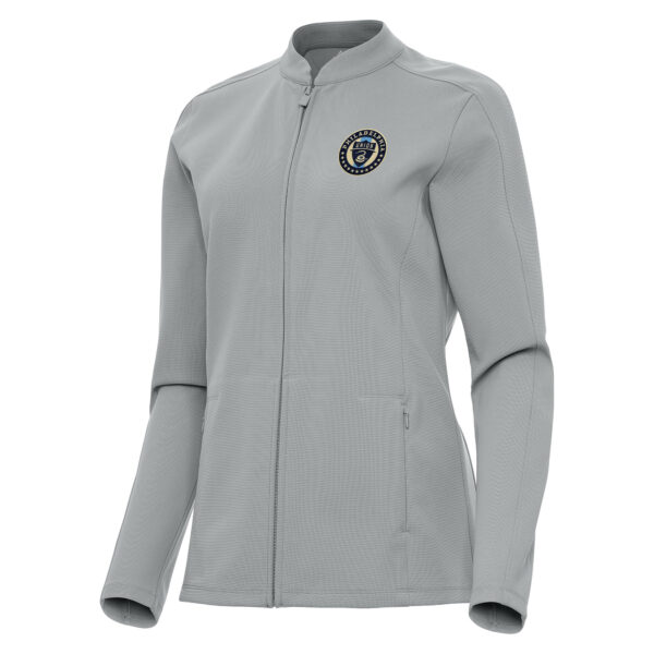 Women's Antigua Gray Philadelphia Union Regard Full-Zip Jacket