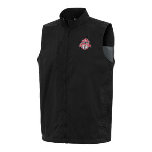 Men's Antigua Black Toronto FC Brisk Full-Zip Vest