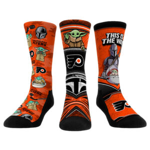 Unisex Rock Em Socks Philadelphia Flyers The Mandalorian 3-Pack Crew Socks