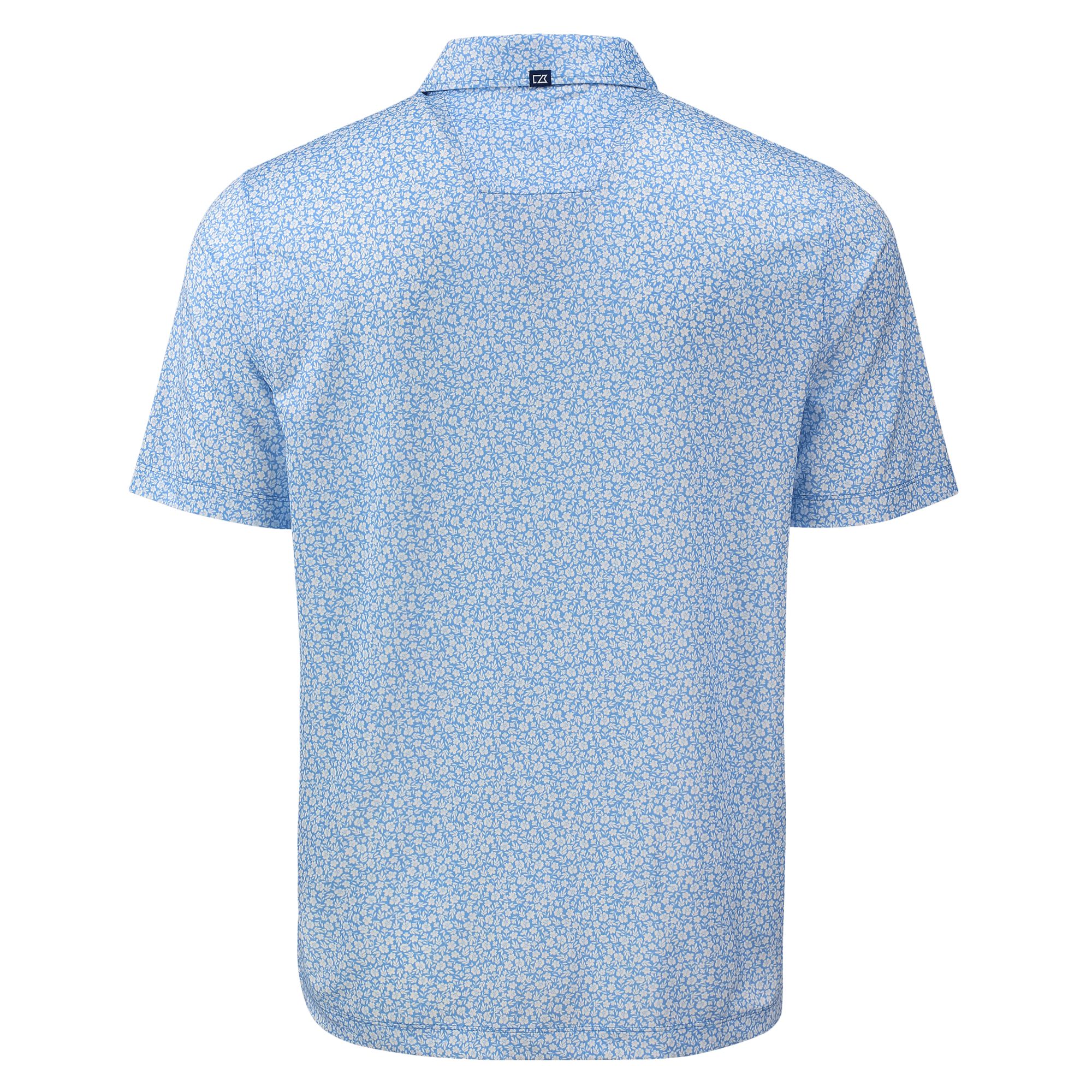 Men's Cutter & Buck Light Blue Kansas City Royals Big & Tall Pike Eco Flora Print Recycled Polo - Image 4