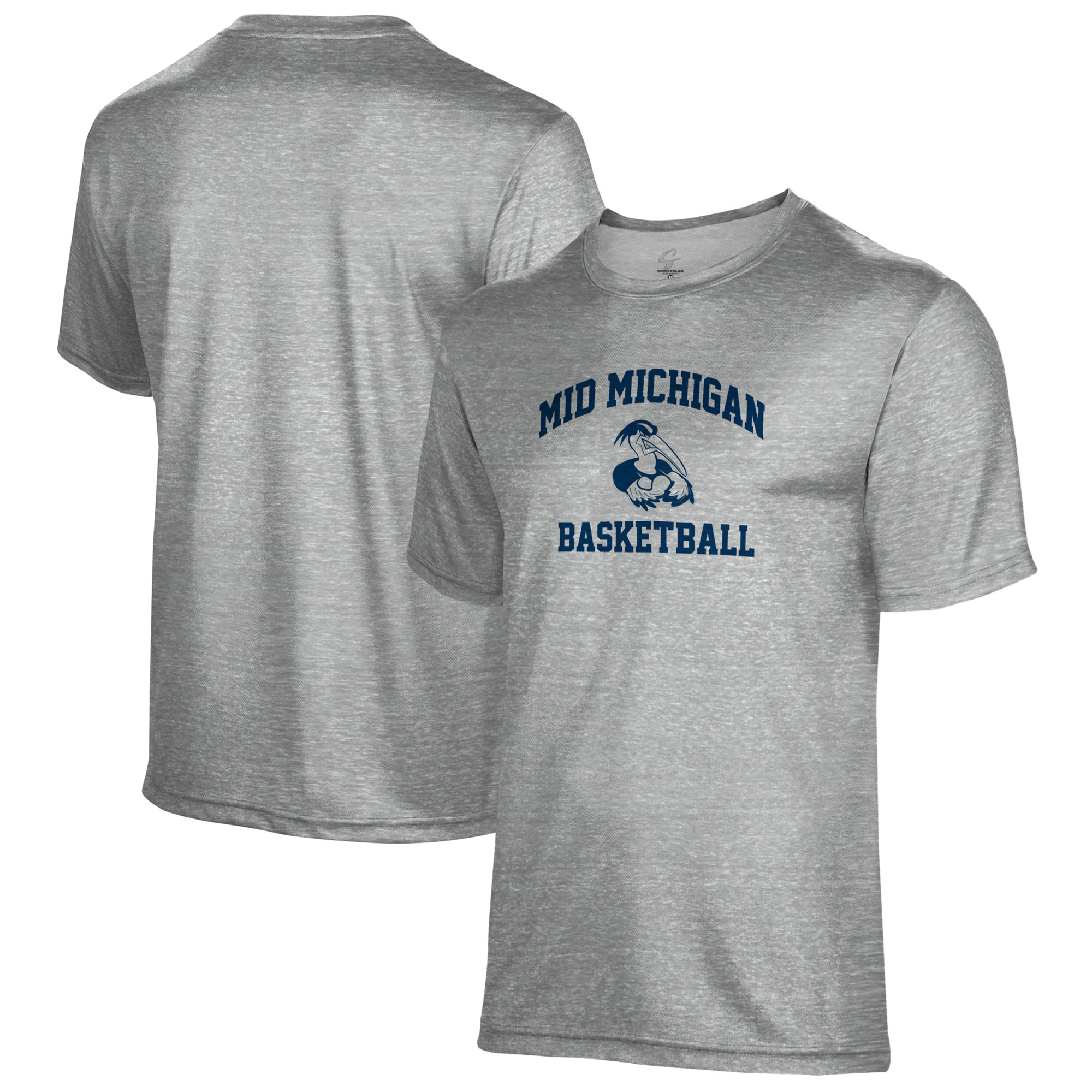 Men's ProSphere Gray Mid Michigan College Basketball T-Shirt - Image 2