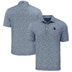 Men's Cutter & Buck Navy Minnesota Vikings Pike Eco Flora Print Polo