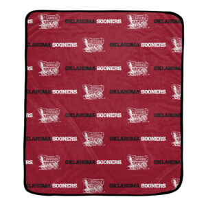 Pegasus Oklahoma Sooners 60" x 72" Repeat Logo Wordmark Ultra Soft Blanket