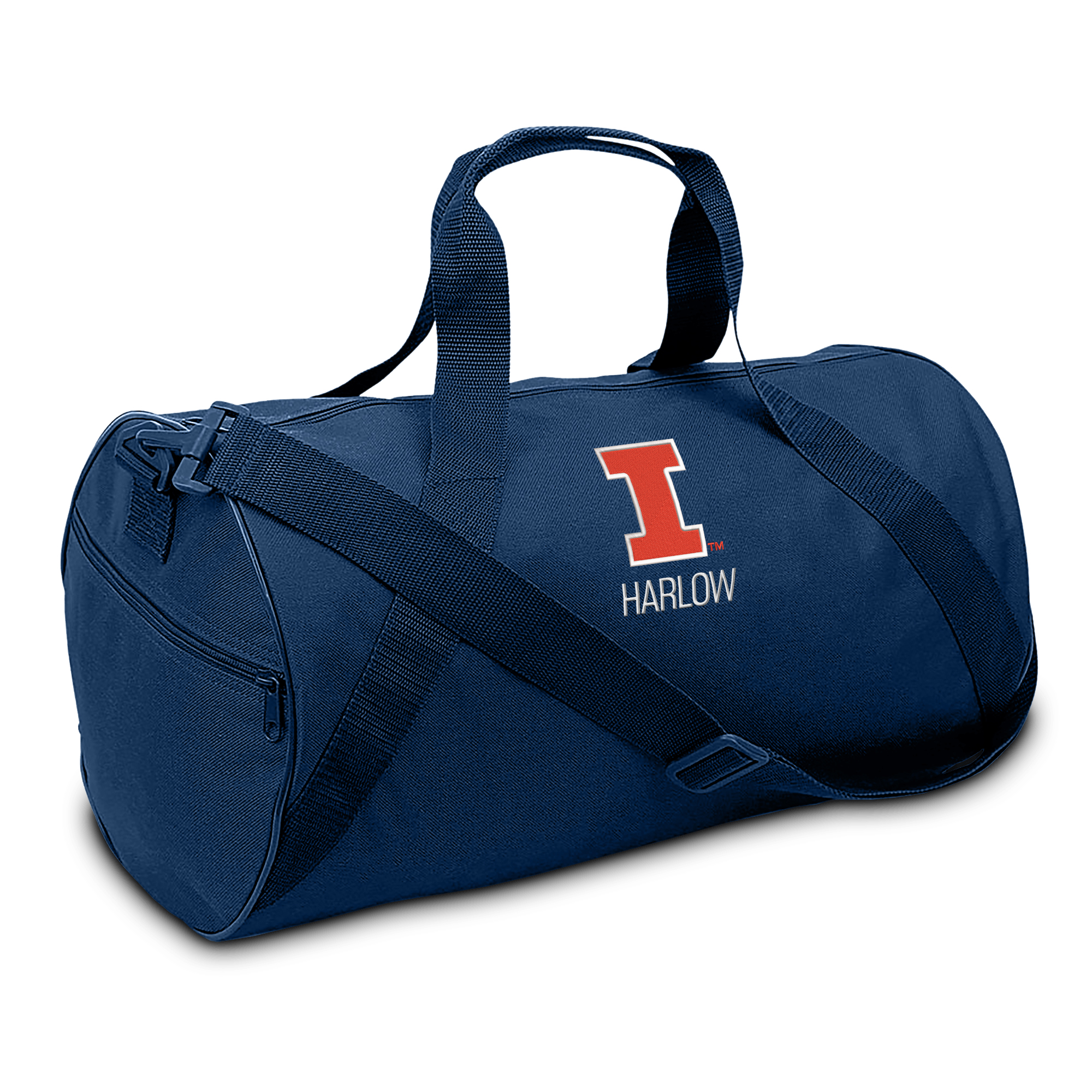 Youth Navy Illinois Fighting Illini Personalized Duffel Bag