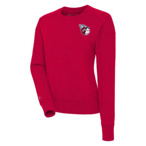 Women's Antigua Red Cleveland Guardians Forward Fleece Pullover Sweatshirt
