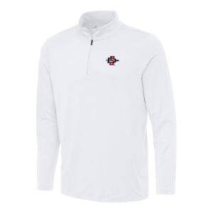Men's Antigua White San Diego State Aztecs Reprocess Quarter-Zip Top