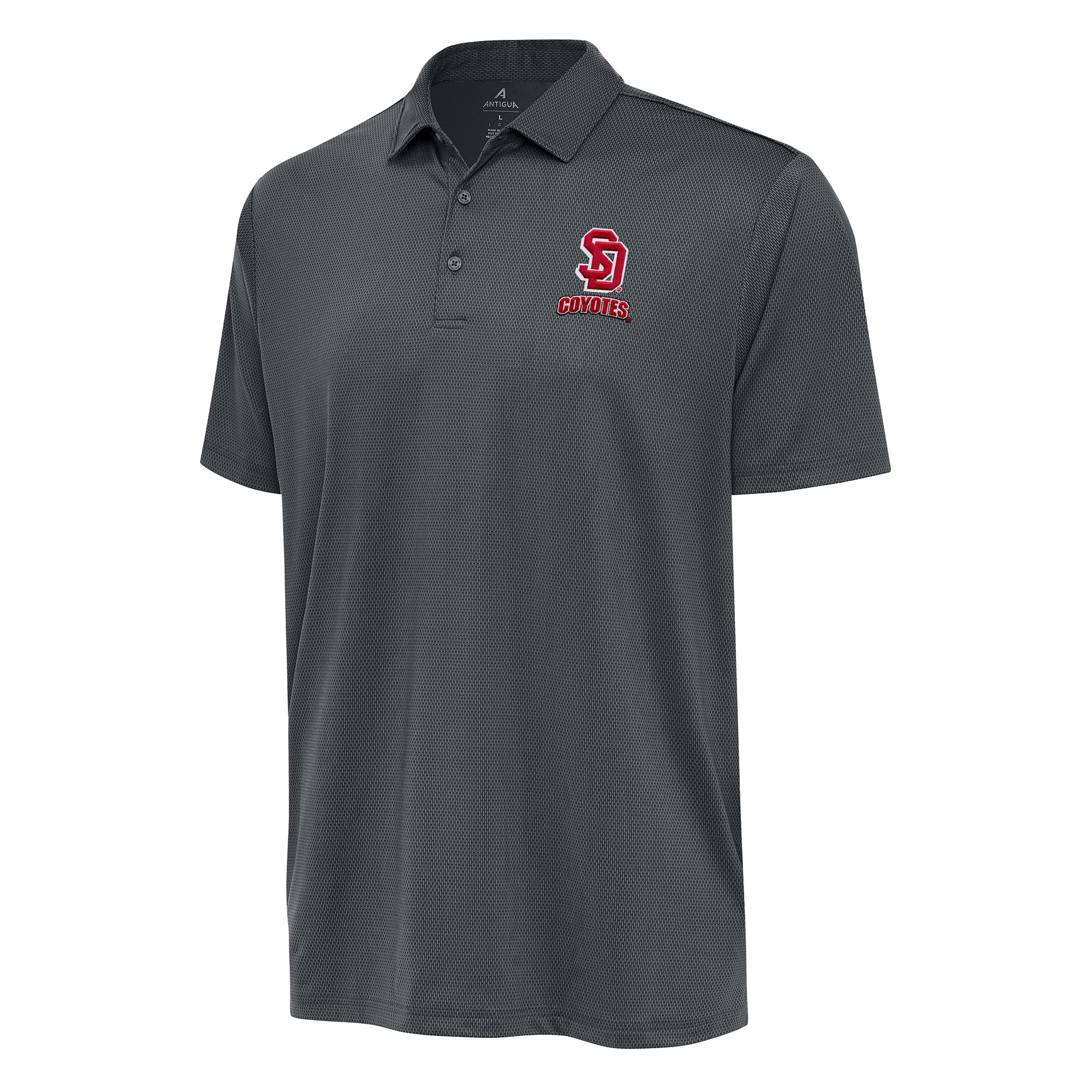 Men's Antigua Charcoal South Dakota Coyotes Big & Tall Ellipse Polo
