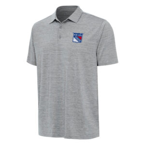 Men's Antigua  Heather Gray New York Rangers Layout Polo
