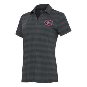 Women's Antigua Pewter Montreal Canadiens Tunnel Polo