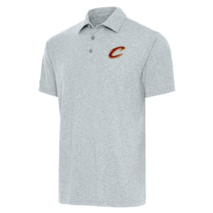 Men's Antigua  Heather Gray Cleveland Cavaliers Big & Tall Par 3 Polo