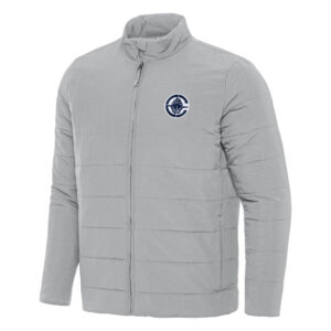 Men's Antigua Gray LA Clippers Swelter Full-Zip Puffer Jacket