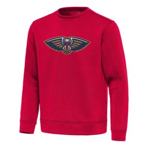 Men's Antigua  Red New Orleans Pelicans Relevant Pullover Sweatshirt