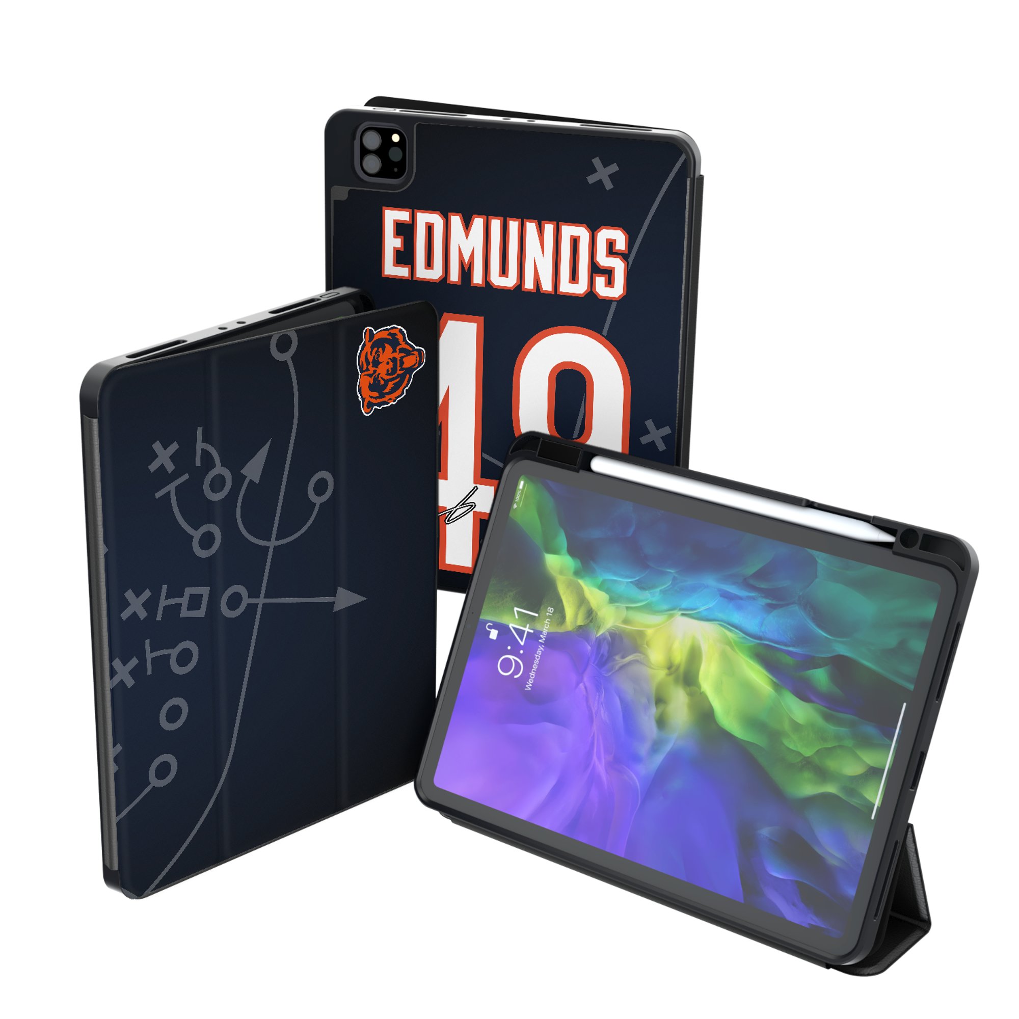 Keyscaper Tremaine Edmunds Chicago Bears iPad Tablet Case