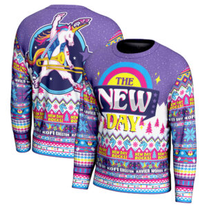 Men's ProSphere Purple The New Day Holiday Sweater