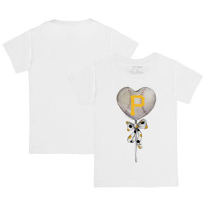 Youth Tiny Turnip White Pittsburgh Pirates Heart Lolly T-Shirt