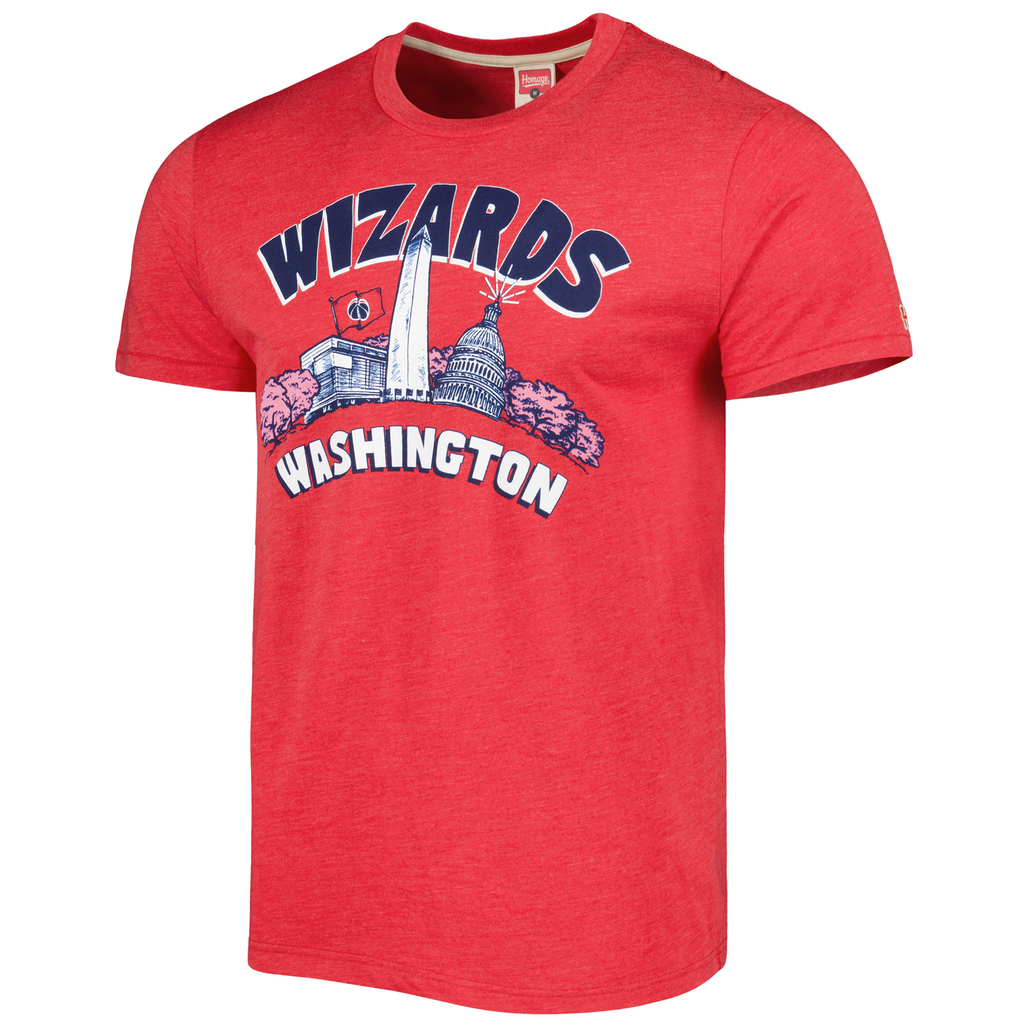 Unisex Homage Red Washington Wizards Hometown Hyper Local Tri-Blend T-Shirt - Image 6