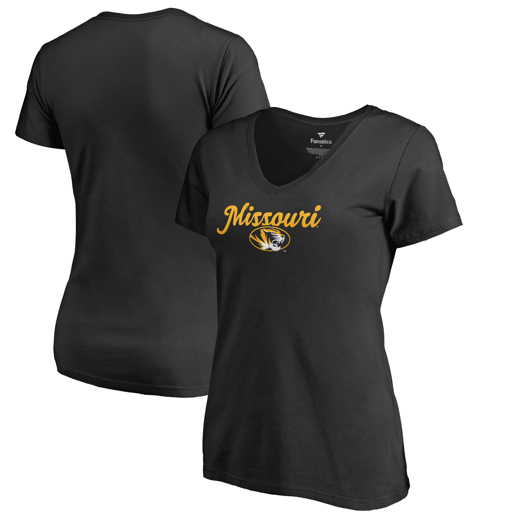 Women's Black Missouri Tigers Freehand T-Shirt - Image 5