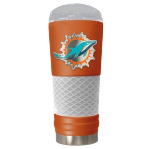 Orange Miami Dolphins 24oz. Powder Coated Draft Travel Mug