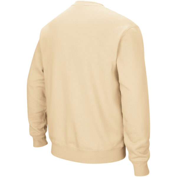 Men's Colosseum Gold Purdue Boilermakers Arch & Logo Crew Neck Sweatshirt - Image 7