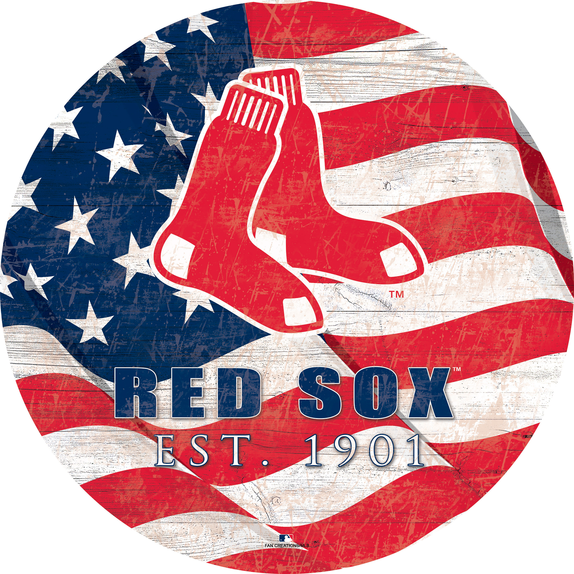 Boston Red Sox 12" Team Color Flag Sign
