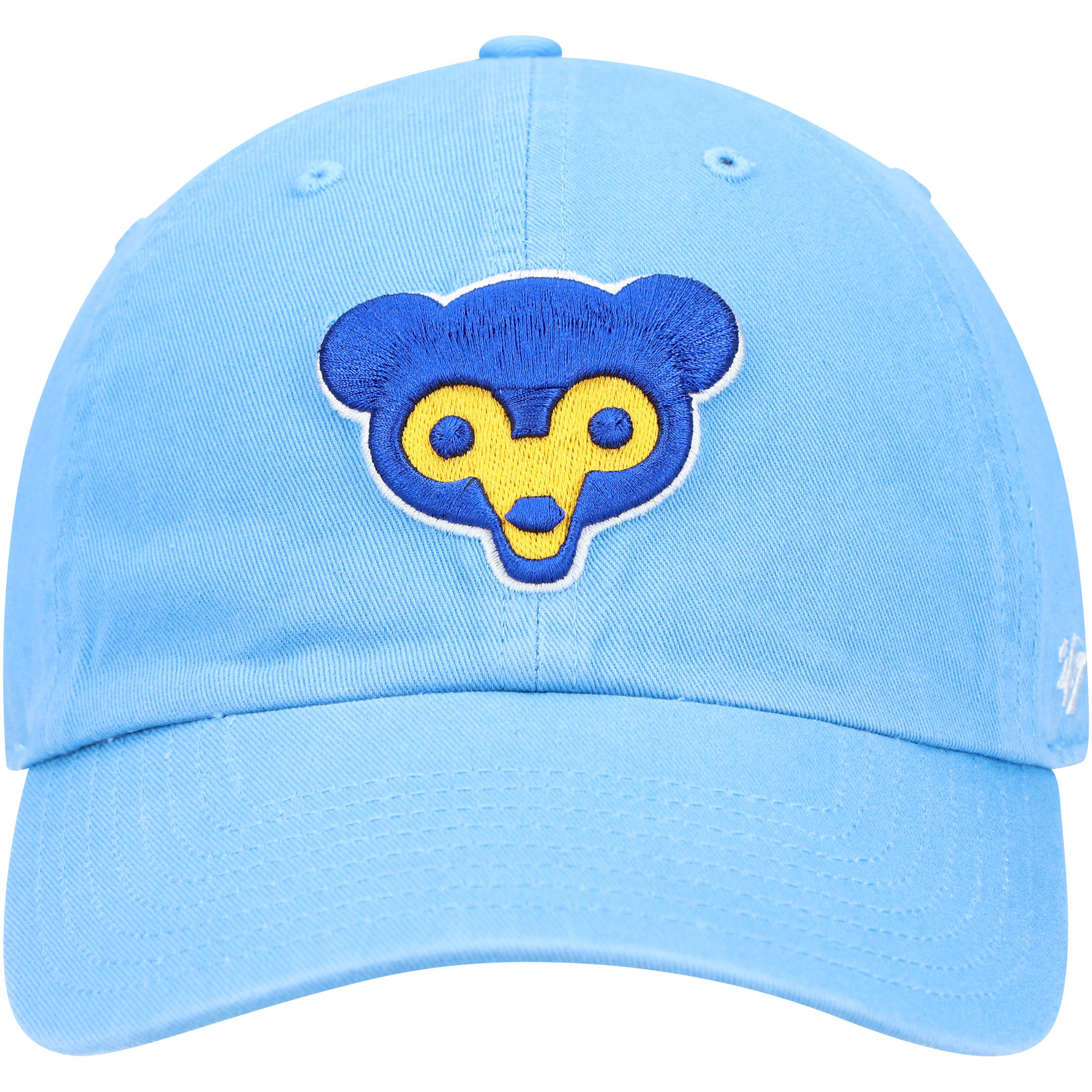 Men's '47 Light Blue Chicago Cubs Logo Cooperstown Collection Clean Up Adjustable Hat - Image 7