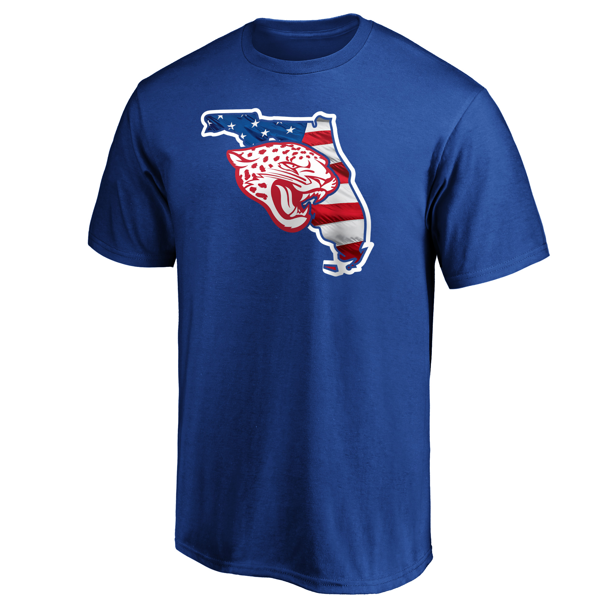 Men's Royal Jacksonville Jaguars Banner State T-Shirt - Image 3