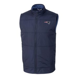 Men's Cutter & Buck Navy New England Patriots Big & Tall Stealth Full-Zip Vest