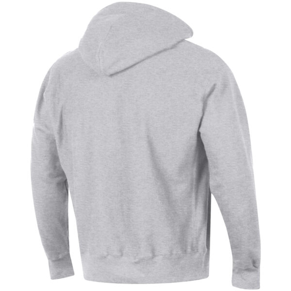 Men's Champion Heathered Gray Arkansas Razorbacks Team Arch Reverse Weave Pullover Hoodie - Image 7